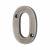78mm Screw Fix Door Numeral - 0 - Pewter