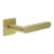 Satin Brass Unsprung Fire Rated Door Handles on Square Rose - CR-101 Range