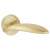 Satin Brass Door Handles on Round Rose - Morgan Range