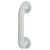 Diamond White Nylon D-Bar Door Pull Handle on Rose - Screw Fix - 220mm c/c