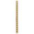 Flat Bookcase Strip - 1829 x 19mm - Electro Brass Plated
