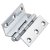 Cranked Ball Bearing Storm Proof Casement Window/Door Hinge - 64 x 2.5mm - Polished Chrome - Pair