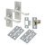 Polished Brass Victorian Scroll Privacy Latch Door Handles Pack - Short Plate