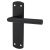 Matt Black Mitred Latch Door Handles - 172 x 44mm