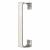Satin Chrome Modern Offset Door Pull Handle - Screw Fix - 180mm Centres