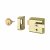 P1 Double Locking Nightlatch - 60mm Backset - Polished Brass Case/Cylinder