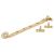 Open Curl Casement Window Stay - 10"/250mm Length - Polished Brass