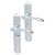 Polished Chrome Bathroom Door Handles - Long Plate - Altea Range - 240 x 41mm
