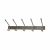 Hat & Coat Hook Rail - 450 x 40mm - 5 Hooks - Satin Stainless Steel