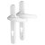 1530/3831N White uPVC Multipoint Door Handles - 122mm Bolt c/c - 92mm c/c - Atlanta Range