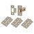 Tubular Latch Pack - 57mm Backset - 3 x Fire Rated Ball Bearing Hinges - Satin Nickel