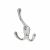 Tri-Pattern Hat & Coat Hook - 100 x 70mm - Polished Chrome - Pack of 5