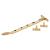 Reeded Casement Window Stay - 10"/250mm Length - Polished Brass
