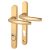 Gold uPVC Multipoint Door Handles - Short Plate - 92mm c/c - 44mm door