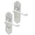 Satin Chrome Scroll Bathroom Door Handles - Ashmead Range - 168 x 46mm