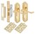 Polished Brass Scroll 3 Lever Sashlock Door Handles Pack - Ashmead Range
