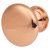 Domed Round Cabinet Knob - 25mm Diameter - Bright Copper