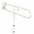 Hinged Support Grab Rail With Leg - 800 x 200mm - White