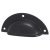 Vintage Lipped Cabinet Cup Handle - 86mm Centres - Black Iron