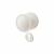 White Plastic Mortice/Rim Door Knob with Escutcheon - 51mm Rose Diameter