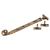Cast Open Curl Casement Window Stay - 10"/250mm Length - Antique Brass