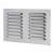Hooded Louvre Vent - 242 x 165mm - 6650mm² Free Air Flow - Satin Chrome