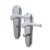 Marcus Polished Chrome Art Deco Bathroom Door Handles - Waldorf Range - 203 x 66mm