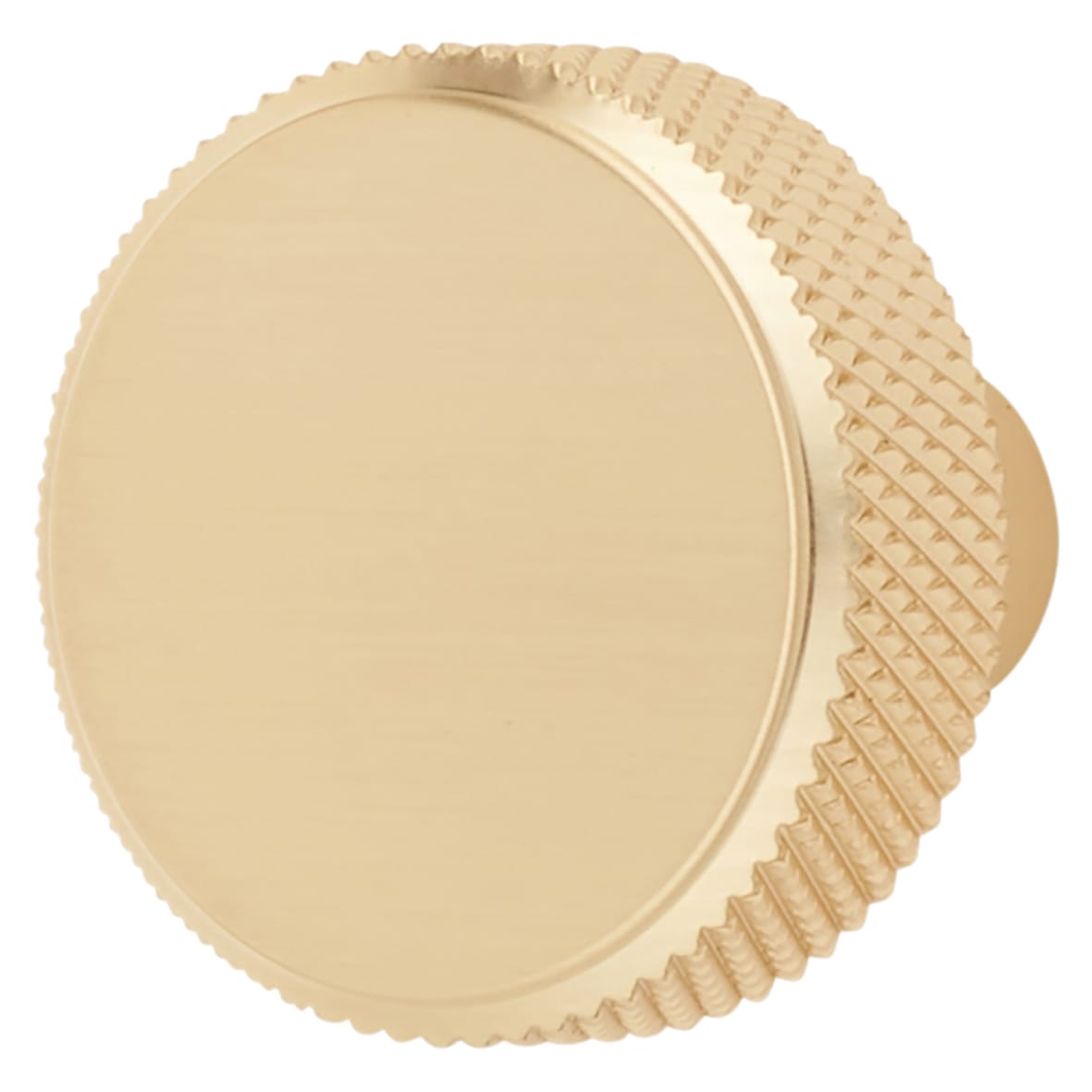 Marlow Knurled Round Cabinet Knob - 30mm Diameter - Satin Brass