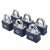 Master Keyed Laminated Padlock Set - 24 x 24mm Shackle - Blue - Pack of 6