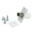 Bramah Rola Solid Brass Retractable Egress Sash Window Stop - 22 x 16mm - White