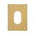Jumbo Escutcheon - 65.5 x 47.6mm - Oval - Polished Brass