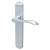 Satin Chrome Latch Door Handles - Long Plate - Altea Range - 240 x 41mm