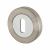 Escutcheon - 52mm Diameter - Keyhole - Satin Nickel/Polished Chrome