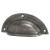 Vintage Lipped Cabinet Cup Handle - 86mm Centres - Pewter Effect