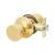Polished Brass Hotel Passage Mortice Door Knobset - 65mm Rose Diameter