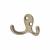Diecast Double Coat Hook - 70 x 30mm - Satin Nickel - Pack of 10