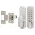 Easy Code Push Button Code Lock and Latch - Holdback Option - Silver Grey