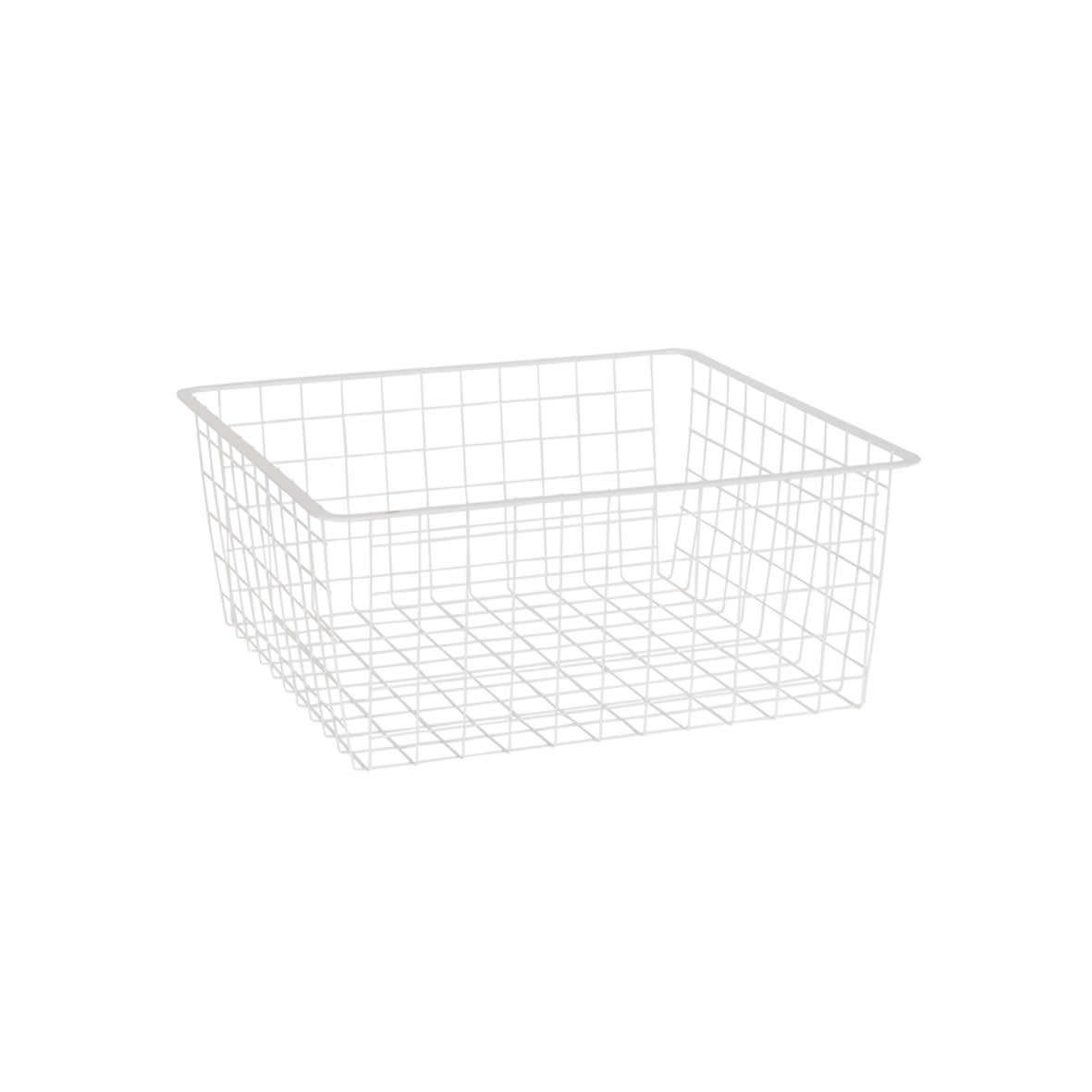 Top Track System - Click In Medium Wire Basket for Gliding Frame - 427 x 427 x 185mm - White