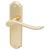 Polished Brass Scroll Latch Door Handles - Turin Range - 170 x 46mm