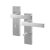 Marcus Satin Chrome Bathroom Door Handles - Delta Range - 157 x 43mm