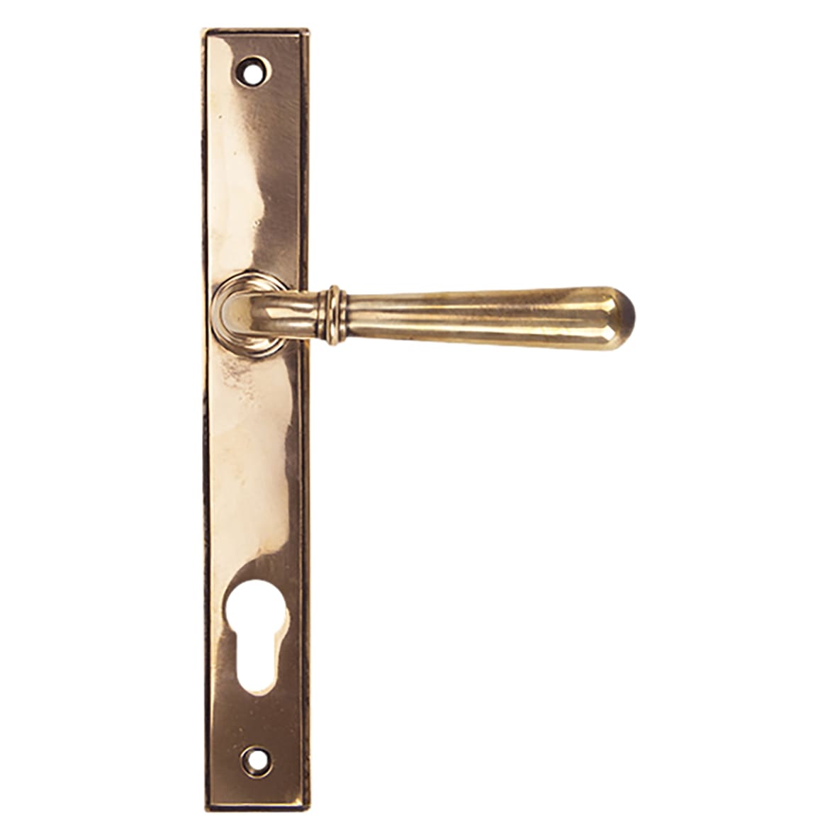 Newbury Polished Bronze uPVC Slimline Multipoint Door Handles - 92mm c/c