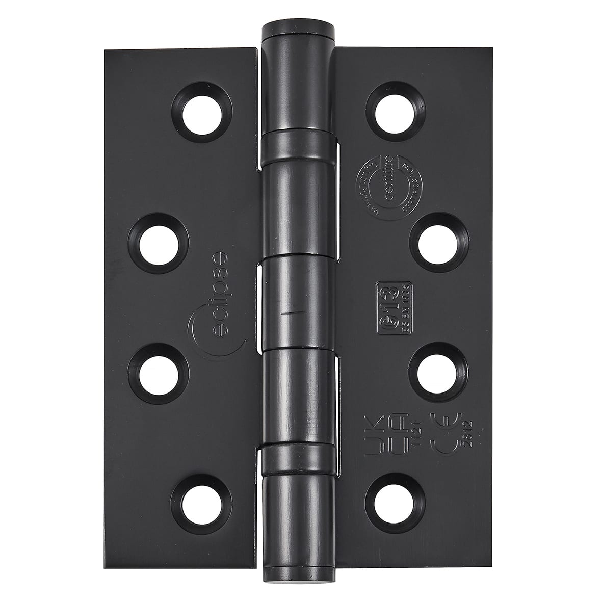 Ball Bearing Grade 13 Butt Fire Door Hinge - 102 x 76 x 3mm - Matt Black - Pack of 3