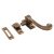 Cast Solid Curl Mortice & Hook Plate Casement Window Fastener - Reversible - Antique Brass