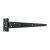 Heavy Duty Gate/Door Tee Hinge - 400 x 40mm - Black Powder Coated - Pair