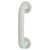 Diamond White Nylon D-Bar Door Pull Handle on Rose - Screw Fix - 300mm c/c