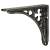 Clover Shelf Bracket - 125 x 100mm - Pewter Effect