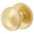 Polished Brass Round Centre Door Knob - 80mm Rose Diameter