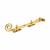 Open Curl Casement Window Stay - 8"/200mm Length - Polished Brass