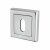 Square Escutcheon - 52 x 52mm - Keyhole - Polished Chrome