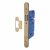 Architectural DIN Latch - 85mm Case - 60mm Backset - Radius - PVD Brass